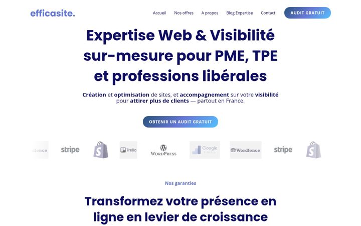 Screenshot di efficasite.fr