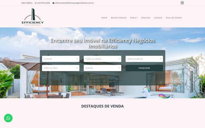 Screenshot von efficiencynegimobiliarios.com.br