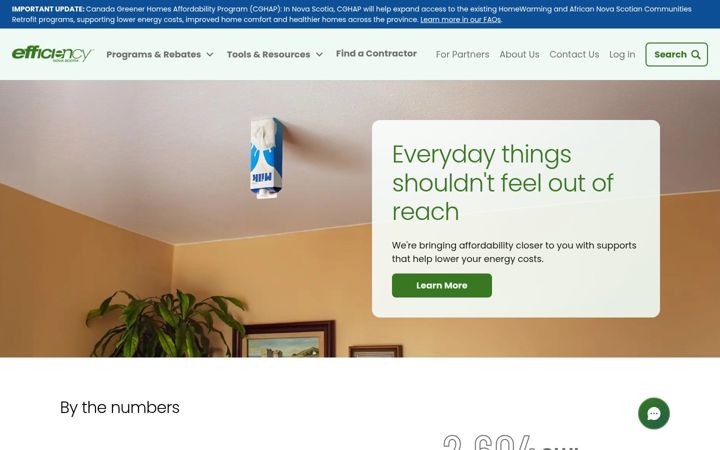 Captura de ecrã de efficiencyns.ca