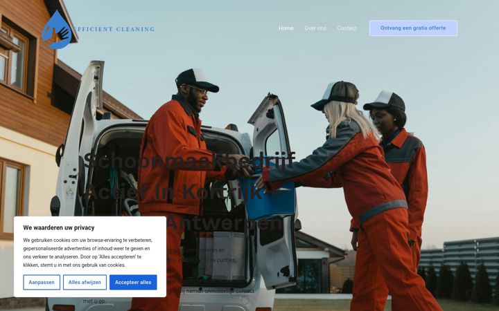 Screenshot of efficientcleaning.be