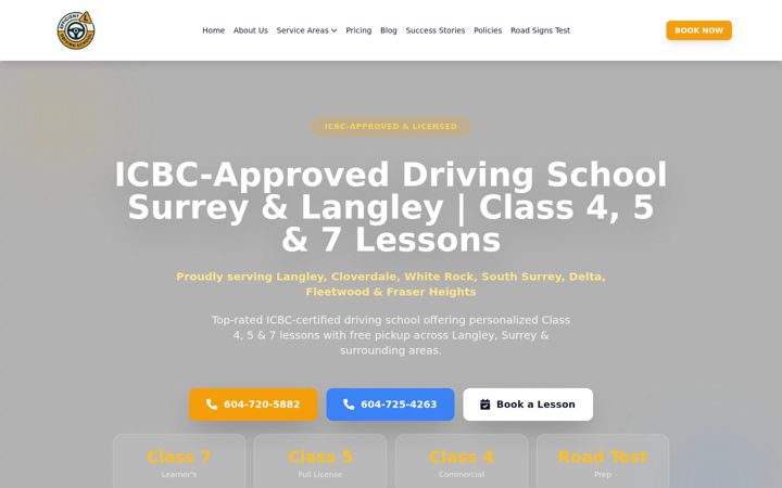 Captura de ecrã de efficientdrivingschool.ca