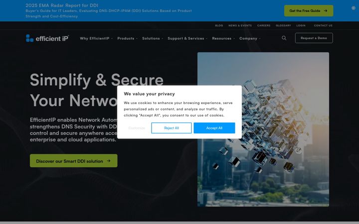 Screenshot of efficientip.com