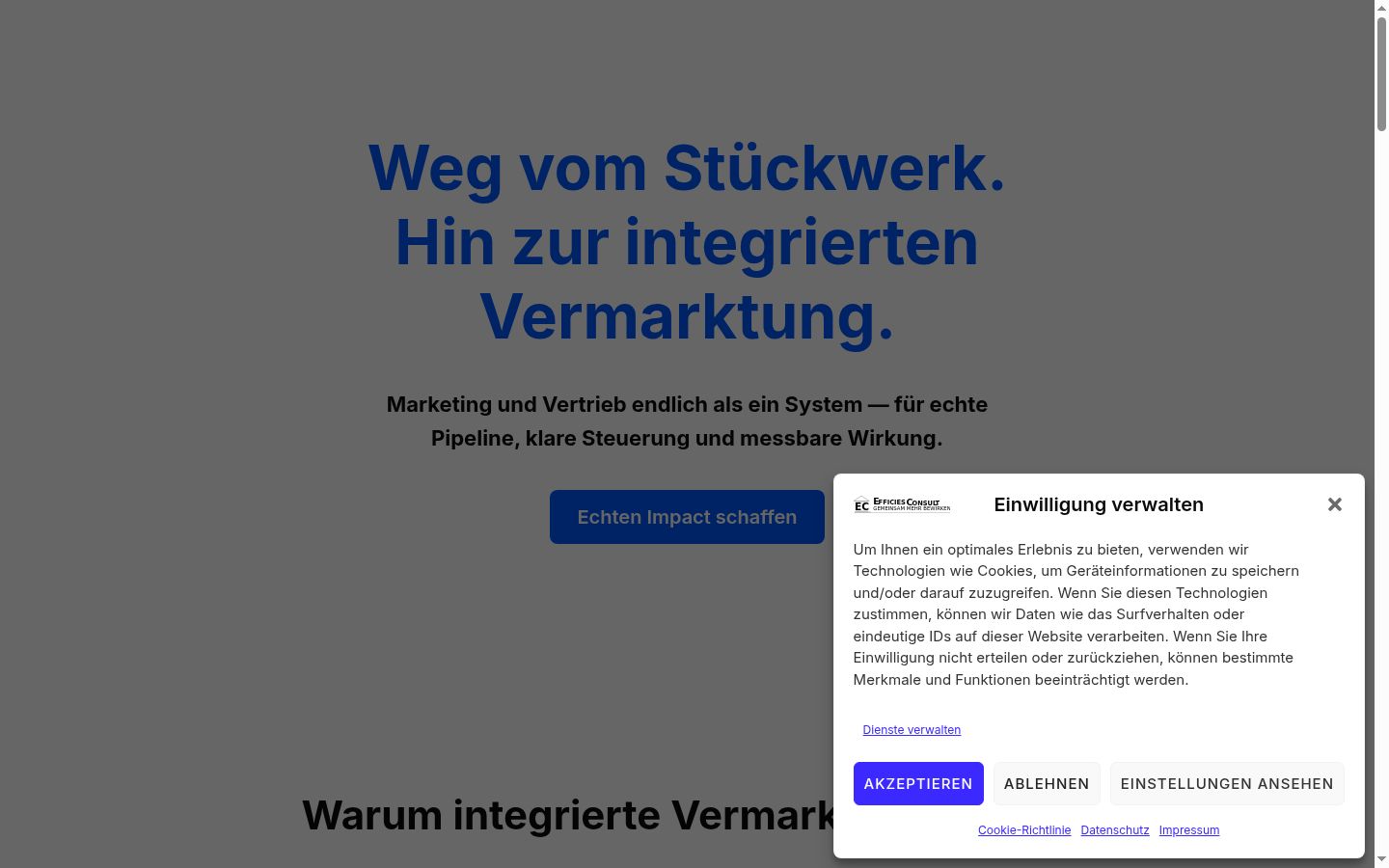 Screenshot tal-banner tal-kunsens muri qabel kwalunkwe interazzjoni