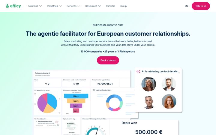 Screenshot of efficy.com