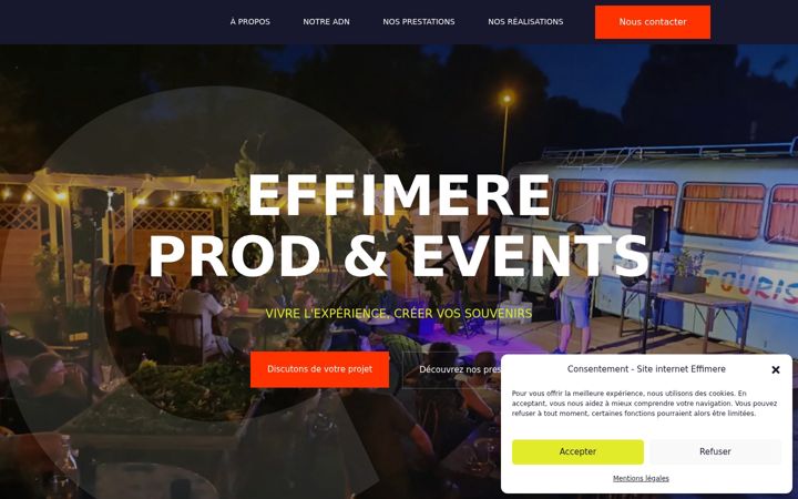 Captura de pantalla de effimere.fr