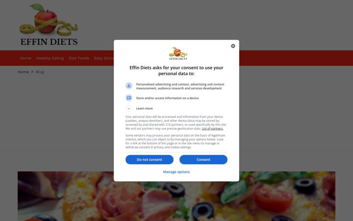 Screenshot of effindiets.com