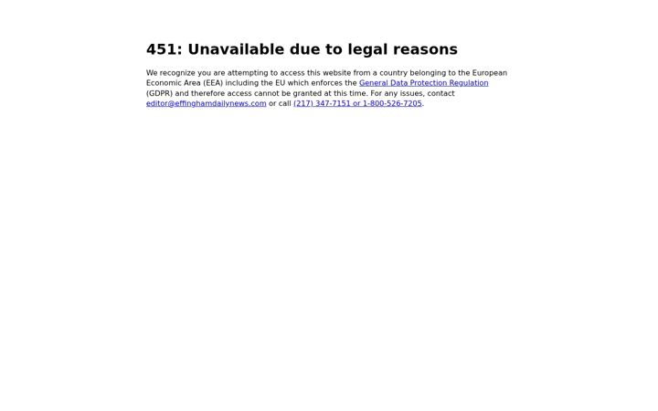 Screenshot of effinghamdailynews.com