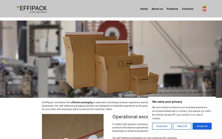 Captura de pantalla de effipack.eu