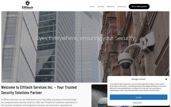 Captura de ecrã de effitechservices.ca