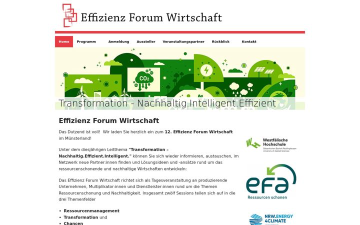 Zrzut ekranu effizienz-forum-wirtschaft.de