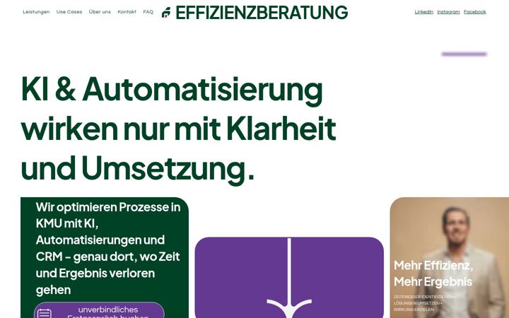 Screenshot of effizienzberatung.io