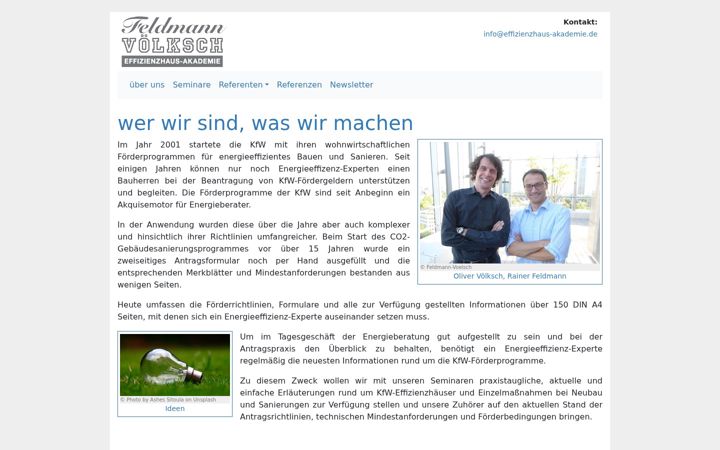 Screenshot of effizienzhaus-akademie.de