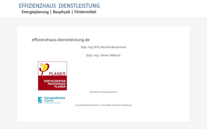 Screenshot of effizienzhaus-dienstleistung.de
