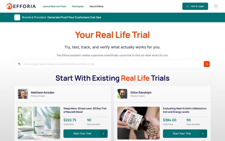 Screenshot of efforia.com