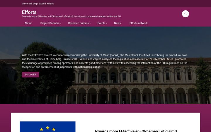 Screenshot of efforts.unimi.it