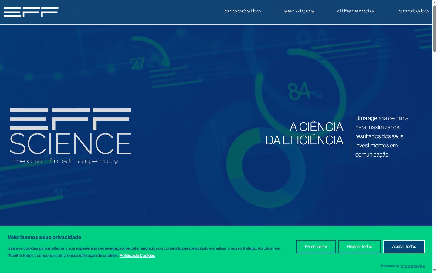 Screenshot of the consent banner shown before any interaction