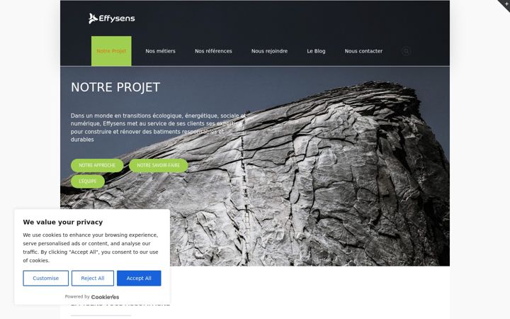 Captura de pantalla de effysens.fr