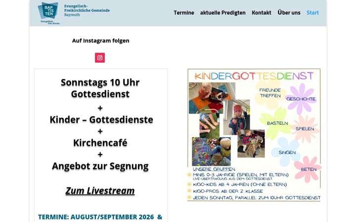 Screenshot of efg-bayreuth.net