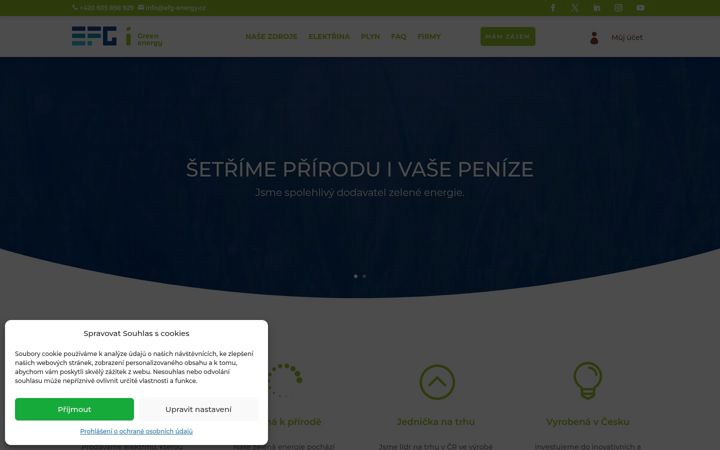 Snímek obrazovky efg-energy.cz