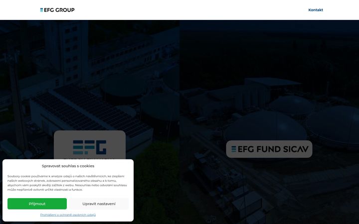 Snímek obrazovky efg-group.cz