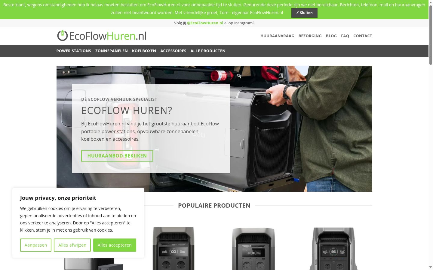 Screenshot tal-banner tal-kunsens muri qabel kwalunkwe interazzjoni