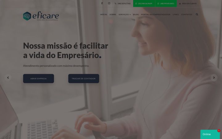 Screenshot von eficare.com.br