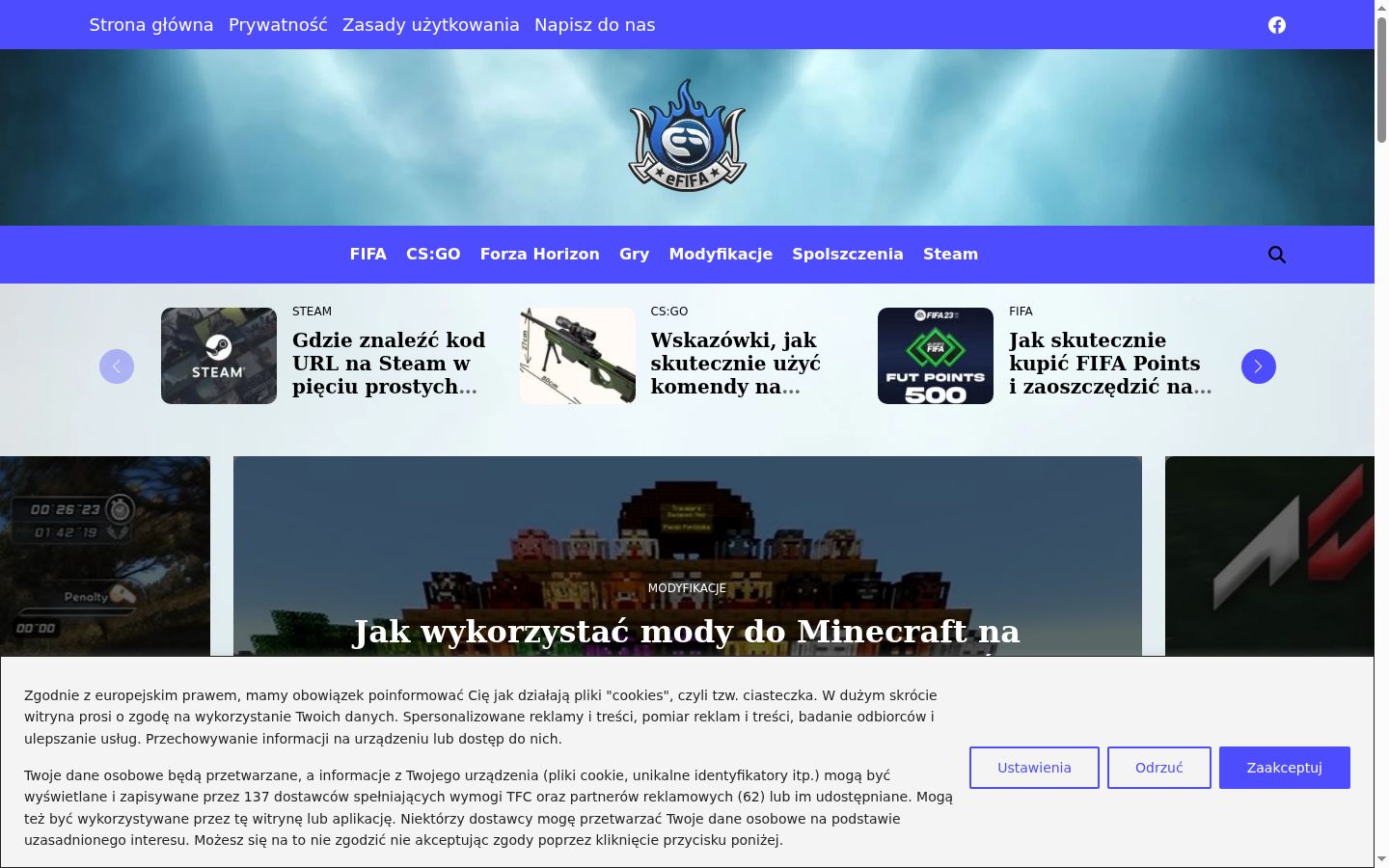 Snimka zaslona bannera za privolu prikazanog prije bilo kakve interakcije