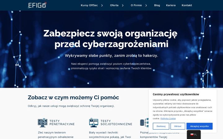Screenshot van efigo.pl