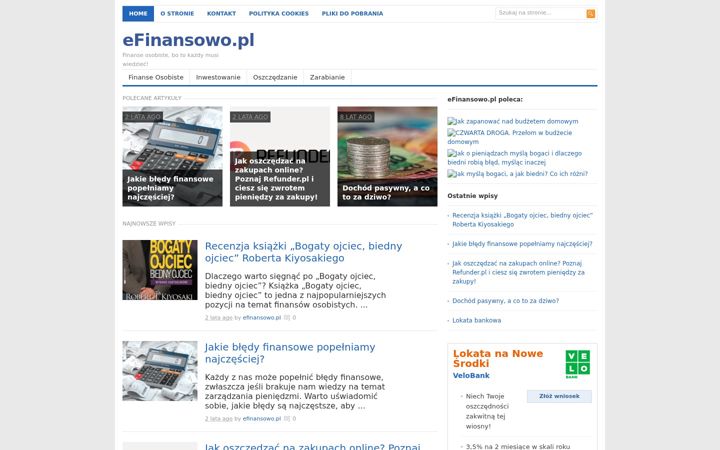 Screenshot van efinansowo.pl