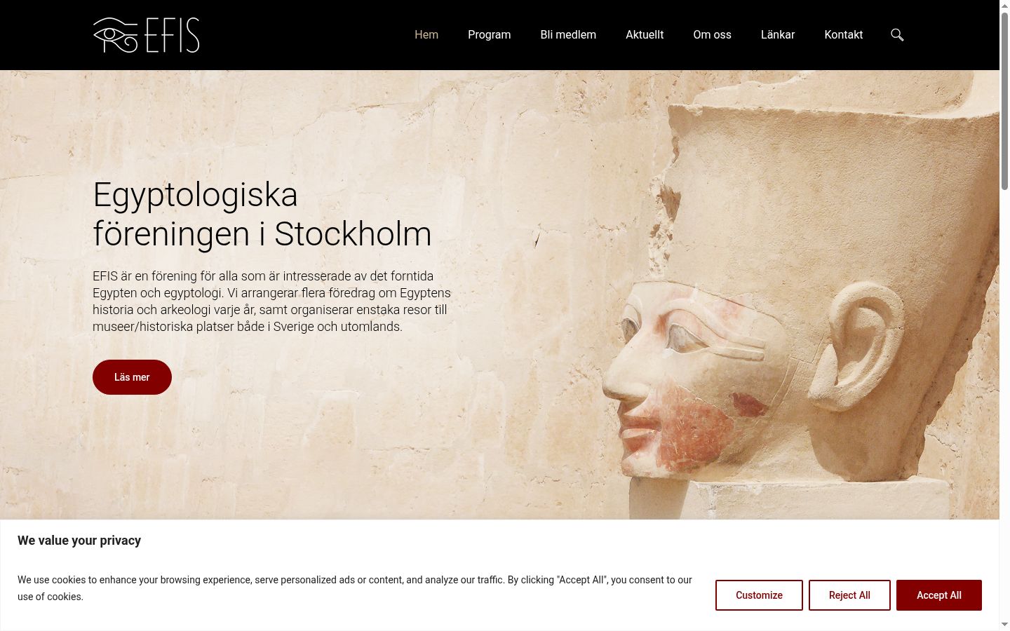 Captura de ecrã do banner de consentimento apresentado antes de qualquer interação