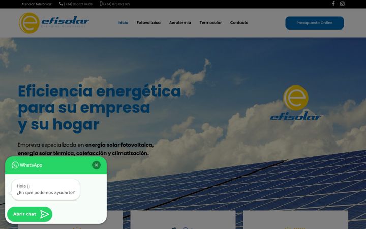 Skjermbilde av efisolarenergia.es