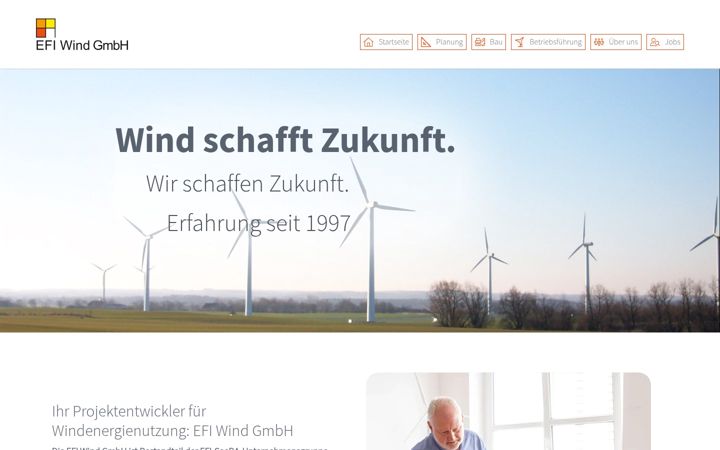 Screenshot of efiwind.de