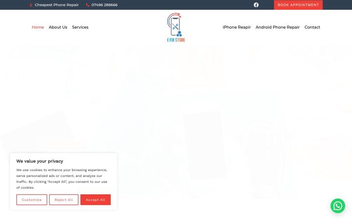 Screenshot of efixstore.co.uk