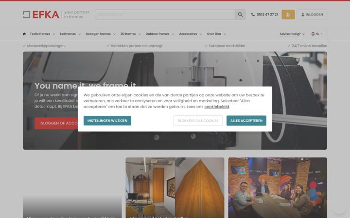 Screenshot ta' efka.nl