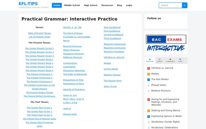 Screenshot of efl-tips.com