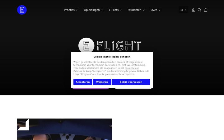 Screenshot ta' eflight.nl