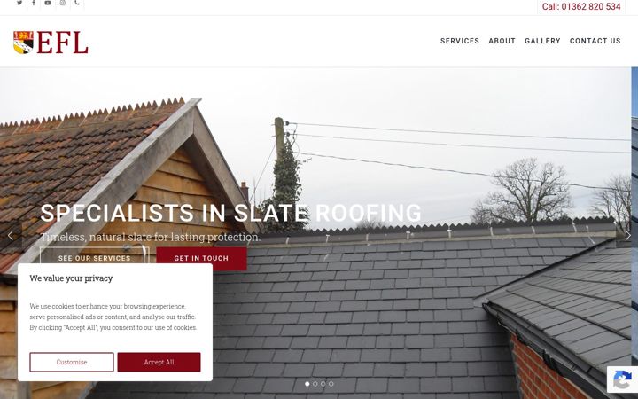 Screenshot of eflltd.co.uk