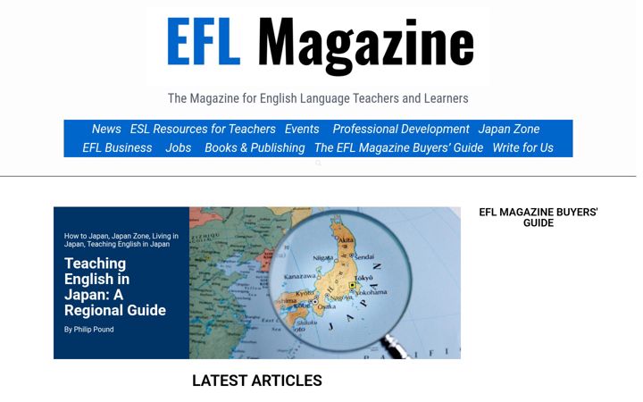 Screenshot of eflmagazine.com