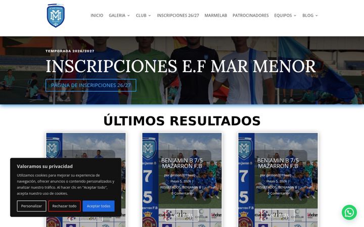 Screenshot of efmarmenor.com