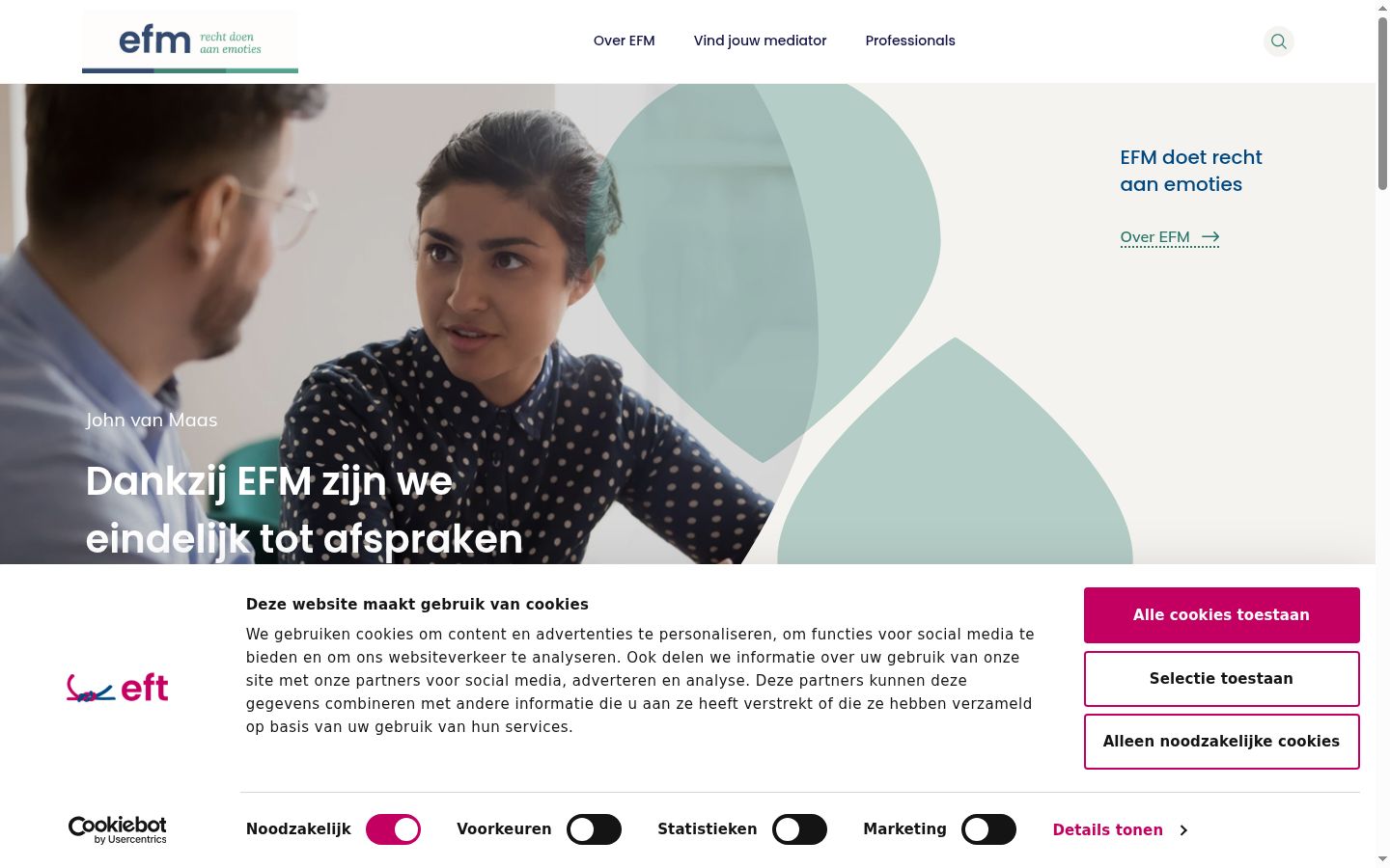 Screenshot tal-banner tal-kunsens muri qabel kwalunkwe interazzjoni