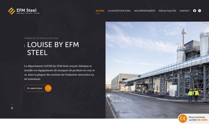 Screenshot of efmsteel.com