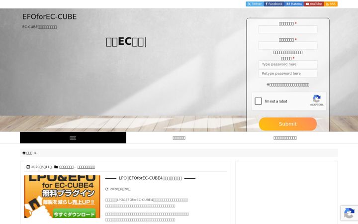 Képernyőkép: efo-eccube.net