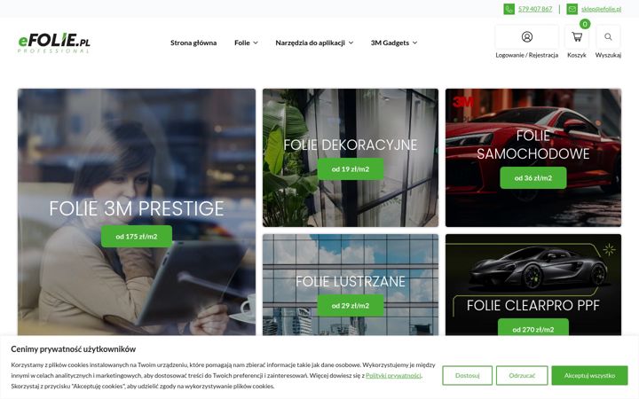 Screenshot van efolie.pl