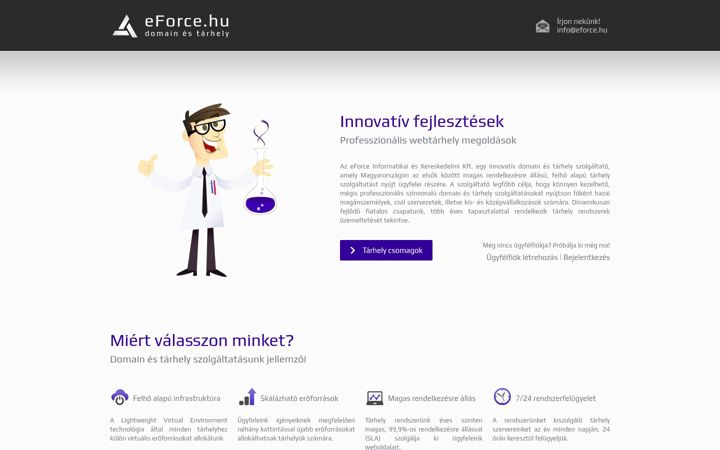 Screenshot ta' eforce.hu