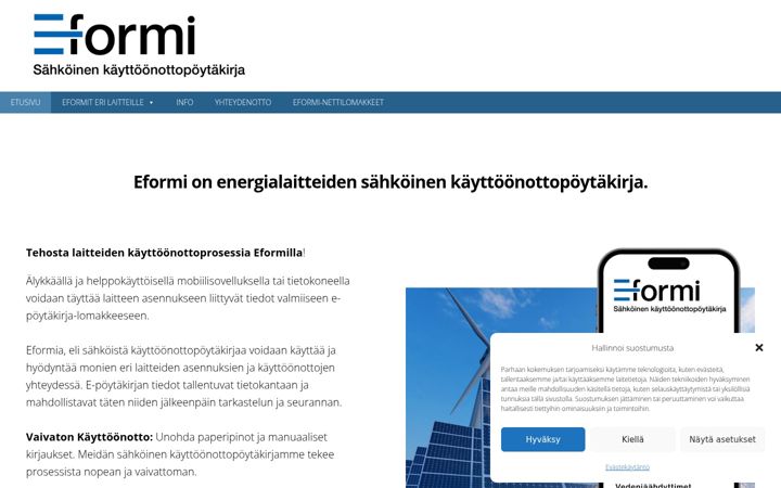 Snímek obrazovky eformi.fi