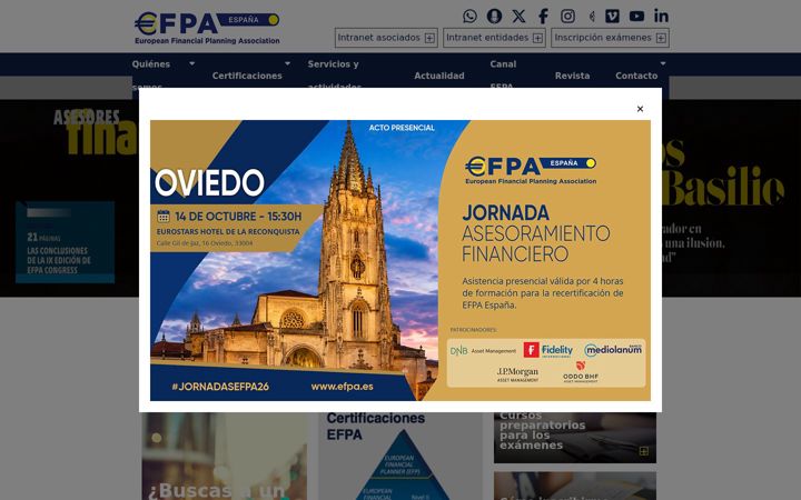 Skjermbilde av efpa.es