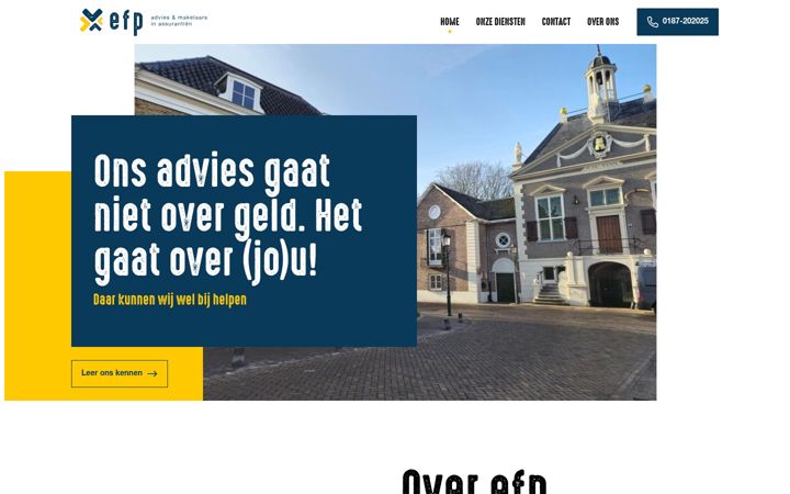 Screenshot ta' efpadvies.nl