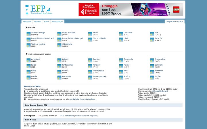 Screenshot of efpfanfic.net
