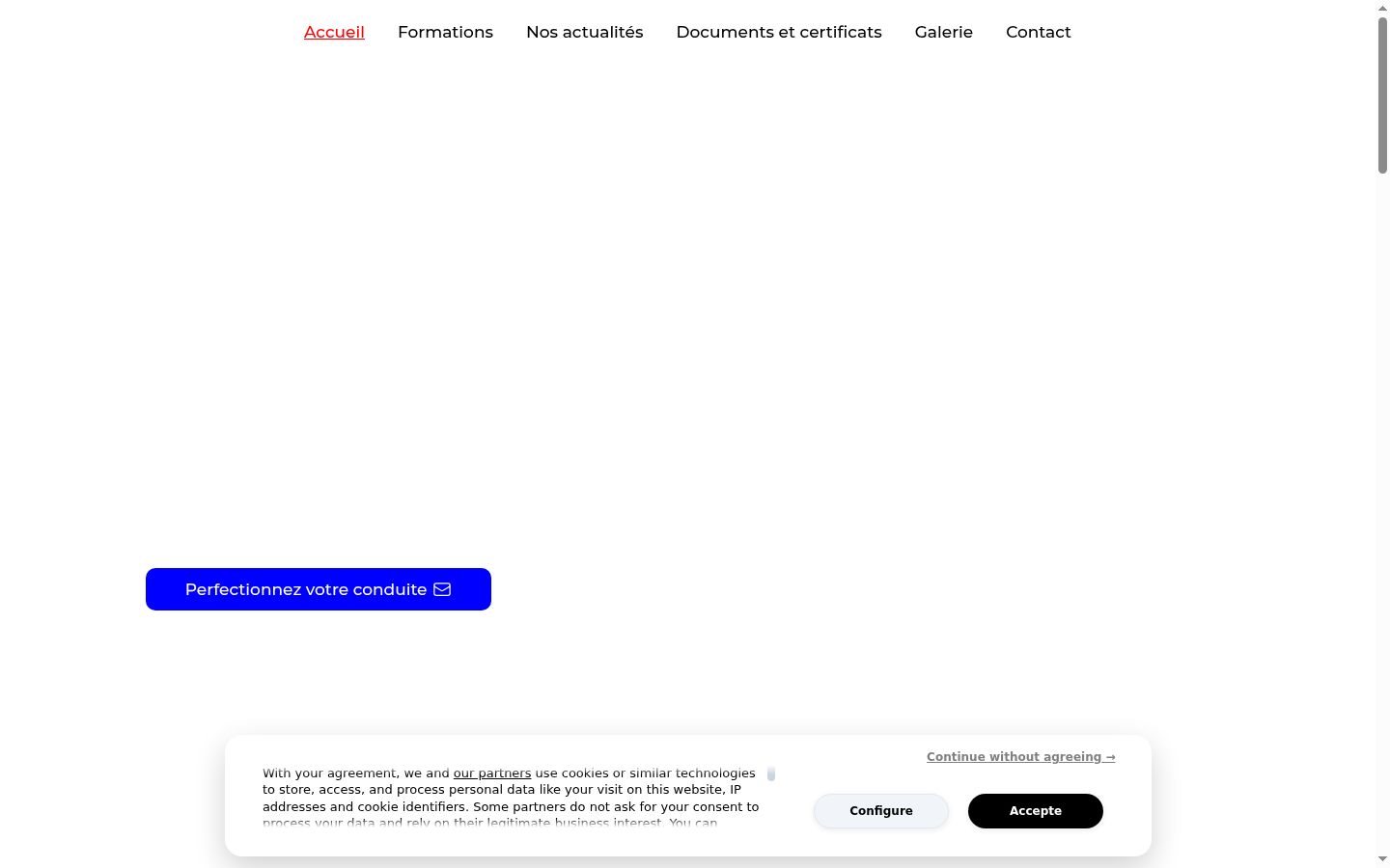 Screenshot tal-banner tal-kunsens muri qabel kwalunkwe interazzjoni