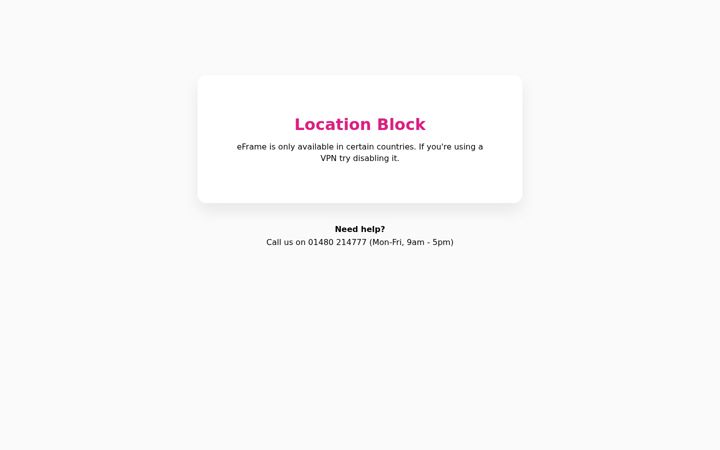 Screenshot of eframe.co.uk